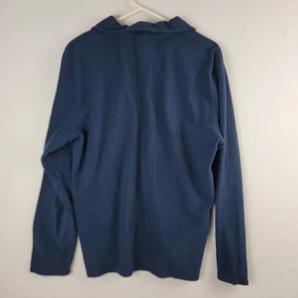 The North Face Fleece Sweater Mens M Blue 1/4 Zip Pullover Long Sleeve Outdoor